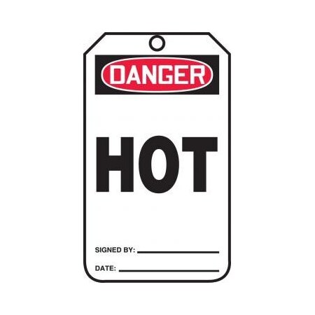 OSHA DANGER SAFETY TAG HOT MDT160CTP